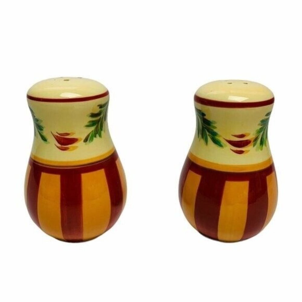 Gail Pittman Siena Salt And Pepper Shakers Southern Living At Home Stripes 4”